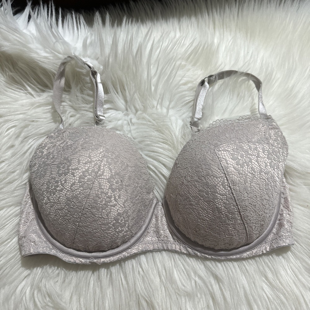 victoria's secret Dream Angels Lined Demi T Shirt Bra 34DD EUC